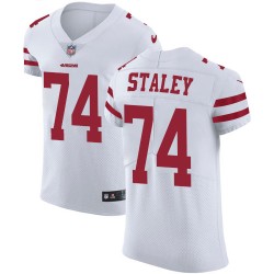 Elite Men's Joe Staley White Road Jersey - #74 Football San Francisco 49ers Vapor Untouchable