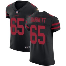 Elite Men's Joshua Garnett Black Alternate Jersey - #65 Football San Francisco 49ers Vapor Untouchable