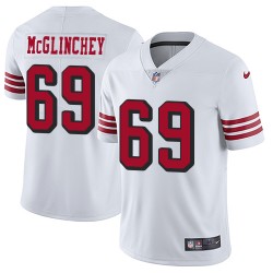 Elite Men's Mike McGlinchey White Jersey - #69 Football San Francisco 49ers Rush Vapor Untouchable