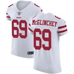 Elite Men's Mike McGlinchey White Road Jersey - #69 Football San Francisco 49ers Vapor Untouchable
