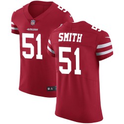Elite Men's Malcolm Smith Red Home Jersey - #51 Football San Francisco 49ers Vapor Untouchable