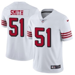 Elite Men's Malcolm Smith White Jersey - #51 Football San Francisco 49ers Rush Vapor Untouchable