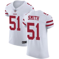Elite Men's Malcolm Smith White Road Jersey - #51 Football San Francisco 49ers Vapor Untouchable