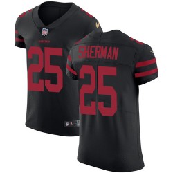 Elite Men's Richard Sherman Black Alternate Jersey - #25 Football San Francisco 49ers Vapor Untouchable