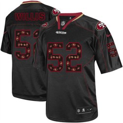 Elite Men's Patrick Willis New Lights Out Black Jersey - #52 Football San Francisco 49ers