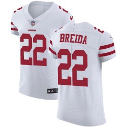Elite Men's Matt Breida White Road Jersey - #22 Football San Francisco 49ers Vapor Untouchable