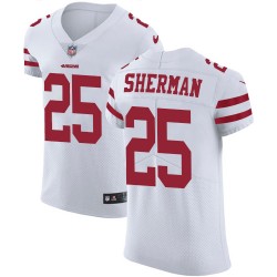 Elite Men's Richard Sherman White Road Jersey - #25 Football San Francisco 49ers Vapor Untouchable