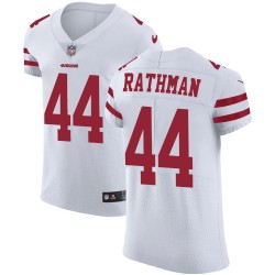 Elite Men's Tom Rathman White Road Jersey - #44 Football San Francisco 49ers Vapor Untouchable