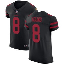 Elite Men's Steve Young Black Alternate Jersey - #8 Football San Francisco 49ers Vapor Untouchable
