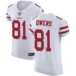 Elite Men's Terrell Owens White Road Jersey - #81 Football San Francisco 49ers Vapor Untouchable