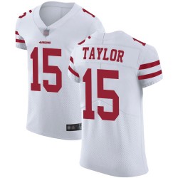 Elite Men's Trent Taylor White Road Jersey - #15 Football San Francisco 49ers Vapor Untouchable