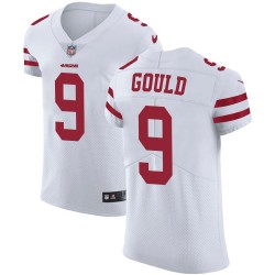 Elite Men's Robbie Gould White Road Jersey - #9 Football San Francisco 49ers Vapor Untouchable