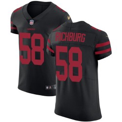 Elite Men's Weston Richburg Black Alternate Jersey - #58 Football San Francisco 49ers Vapor Untouchable
