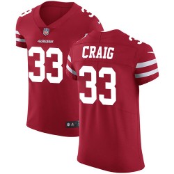 Elite Men's Roger Craig Red Home Jersey - #33 Football San Francisco 49ers Vapor Untouchable