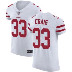 Elite Men's Roger Craig White Road Jersey - #33 Football San Francisco 49ers Vapor Untouchable