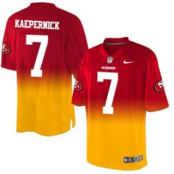Elite Youth Colin Kaepernick Red/Gold Jersey - #7 Football San Francisco 49ers Fadeaway