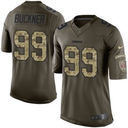 Elite Youth DeForest Buckner Green Jersey - #99 Football San Francisco 49ers Salute to Service