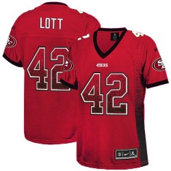 Elite Women's Ronnie Lott Red Jersey - #42 Football San Francisco 49ers Drift Fashion