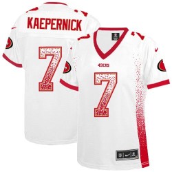 Elite Women's Colin Kaepernick White Jersey - #7 Football San Francisco 49ers Drift Fashion