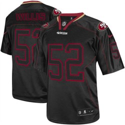 Elite Youth Patrick Willis Lights Out Black Jersey - #52 Football San Francisco 49ers