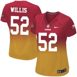 Elite Women's Patrick Willis Red/Gold Jersey - #52 Football San Francisco 49ers Fadeaway