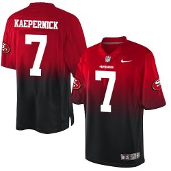 Elite Youth Colin Kaepernick Red/Black Jersey - #7 Football San Francisco 49ers Fadeaway