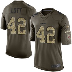 Elite Youth Ronnie Lott Green Jersey - #42 Football San Francisco 49ers Salute to Service