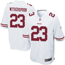 Game Men's Ahkello Witherspoon White Road Jersey - #23 Football San Francisco 49ers