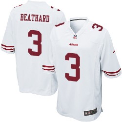 Game Men's C. J. Beathard White Road Jersey - #3 Football San Francisco 49ers