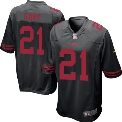 Game Men's Frank Gore Black Alternate Jersey - #21 Football San Francisco 49ers