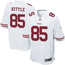 Game Men's George Kittle White Road Jersey - #85 Football San Francisco 49ers