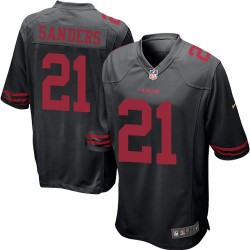 Game Men's Deion Sanders Black Alternate Jersey - #21 Football San Francisco 49ers