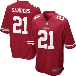 Game Men's Deion Sanders Red Home Jersey - #21 Football San Francisco 49ers
