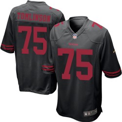 Game Men's Laken Tomlinson Black Alternate Jersey - #75 Football San Francisco 49ers