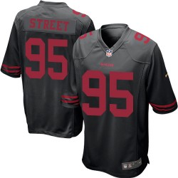 Game Men's Kentavius Street Black Alternate Jersey - #95 Football San Francisco 49ers