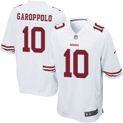 Game Men's Jimmy Garoppolo White Road Jersey - #10 Football San Francisco 49ers
