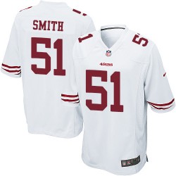 Game Men's Malcolm Smith White Road Jersey - #51 Football San Francisco 49ers
