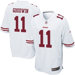 Game Men's Marquise Goodwin White Road Jersey - #11 Football San Francisco 49ers