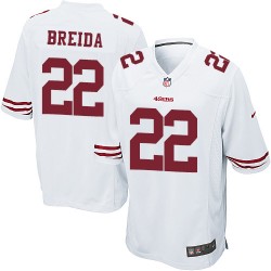 Game Men's Matt Breida White Road Jersey - #22 Football San Francisco 49ers