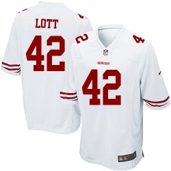 Game Men's Ronnie Lott White Road Jersey - #42 Football San Francisco 49ers