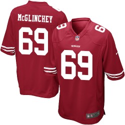 Game Men's Mike McGlinchey Red Home Jersey - #69 Football San Francisco 49ers