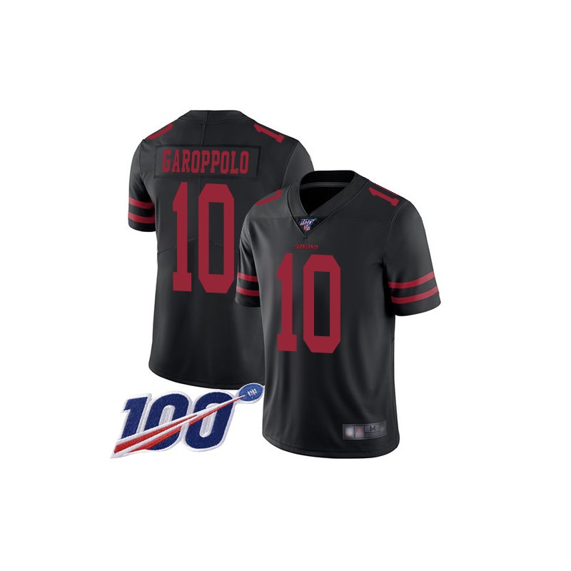 اسوارة ذهب عيار Nike 49ers 10 Jimmy Garoppolo Red 100th Season Vapor Untouchable Limited Jersey موبايلي نت منزلي