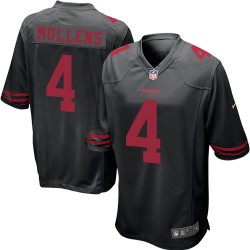 Game Men's Nick Mullens Black Alternate Jersey - #4 Football San Francisco 49ers