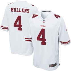 Game Men's Nick Mullens White Road Jersey - #4 Football San Francisco 49ers