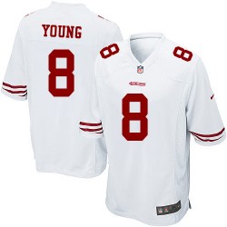 Game Men's Steve Young White Road Jersey - #8 Football San Francisco 49ers
