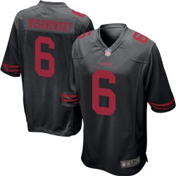 Game Men's Mitch Wishnowsky Black Alternate Jersey - #6 Football San Francisco 49ers