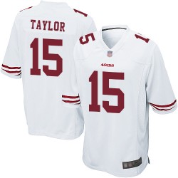 Game Men's Trent Taylor White Road Jersey - #15 Football San Francisco 49ers