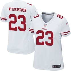 Game Women's Ahkello Witherspoon White Road Jersey - #23 Football San Francisco 49ers