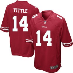 Game Men's Y.A. Tittle Red Home Jersey - #14 Football San Francisco 49ers
