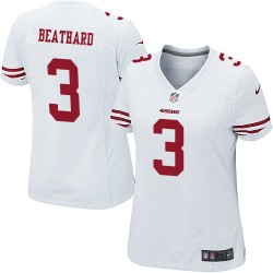 Game Women's C. J. Beathard White Road Jersey - #3 Football San Francisco 49ers
